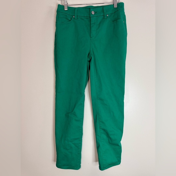Chico's Denim - Chico's Emerald Green Pants So Slimming girlfriend crop in size 4 (0)